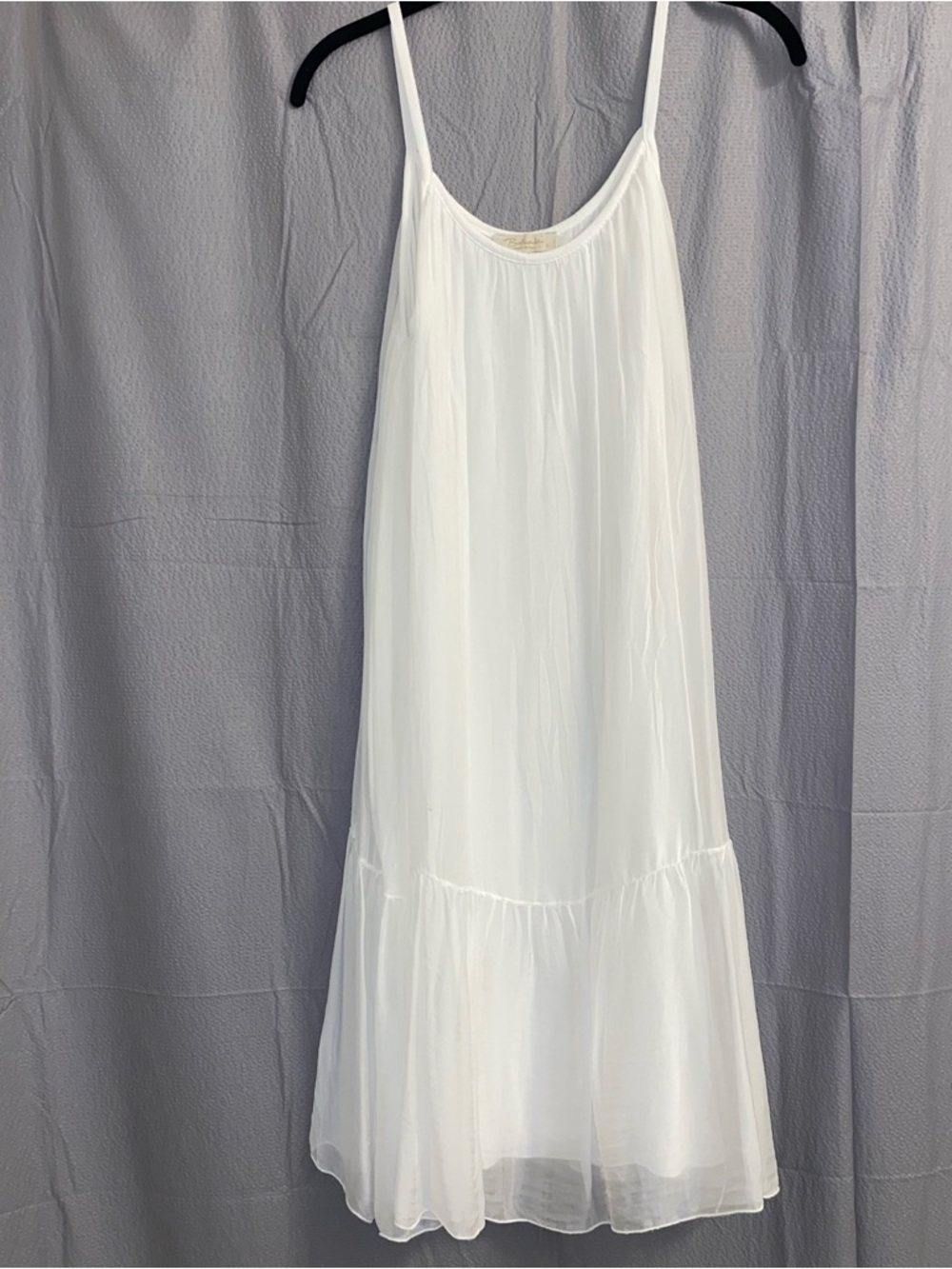 BELLAMBRA Silk Blend Spaghetti Strap Fully Lined Sundress